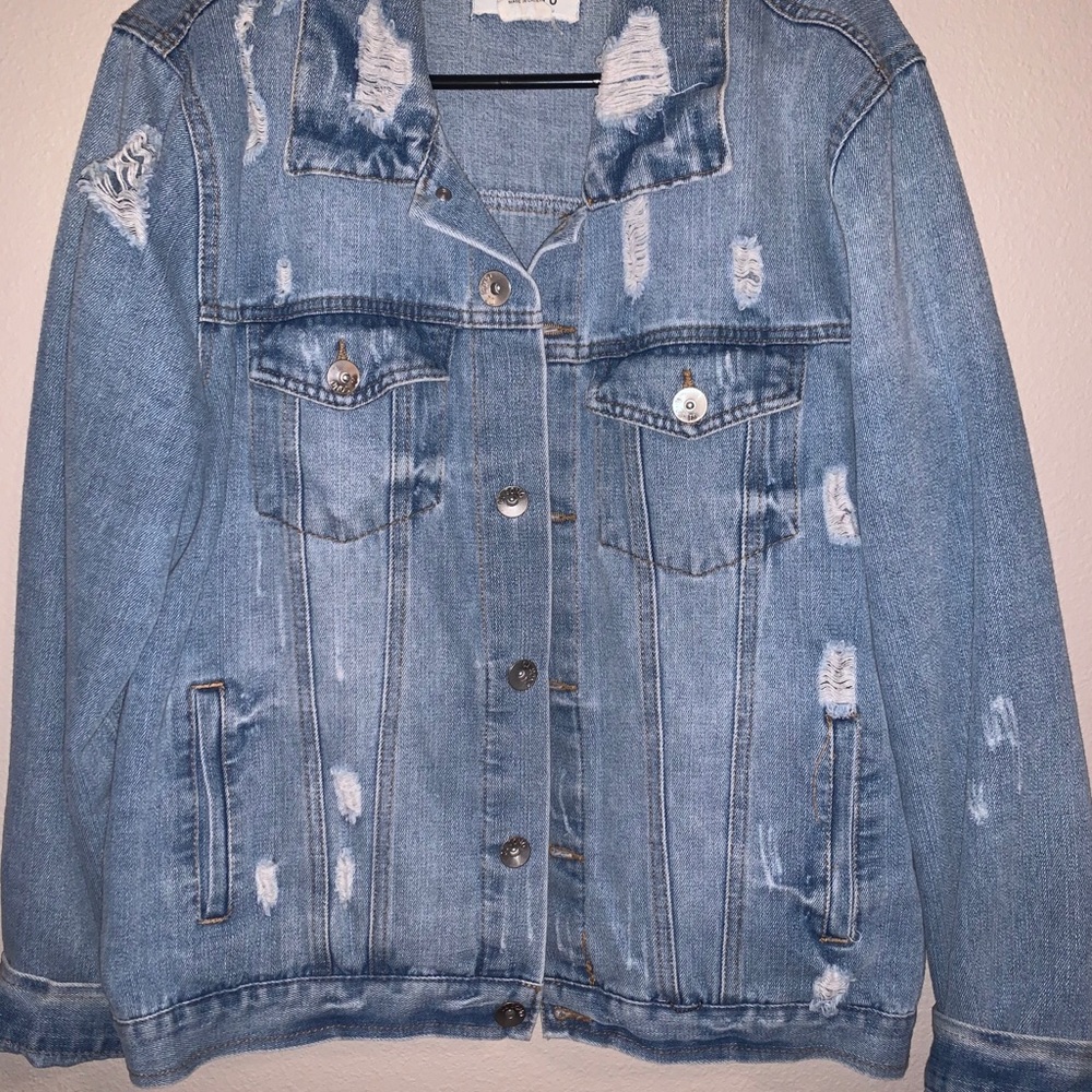 Ci Soni Distressed Jean Jacket
